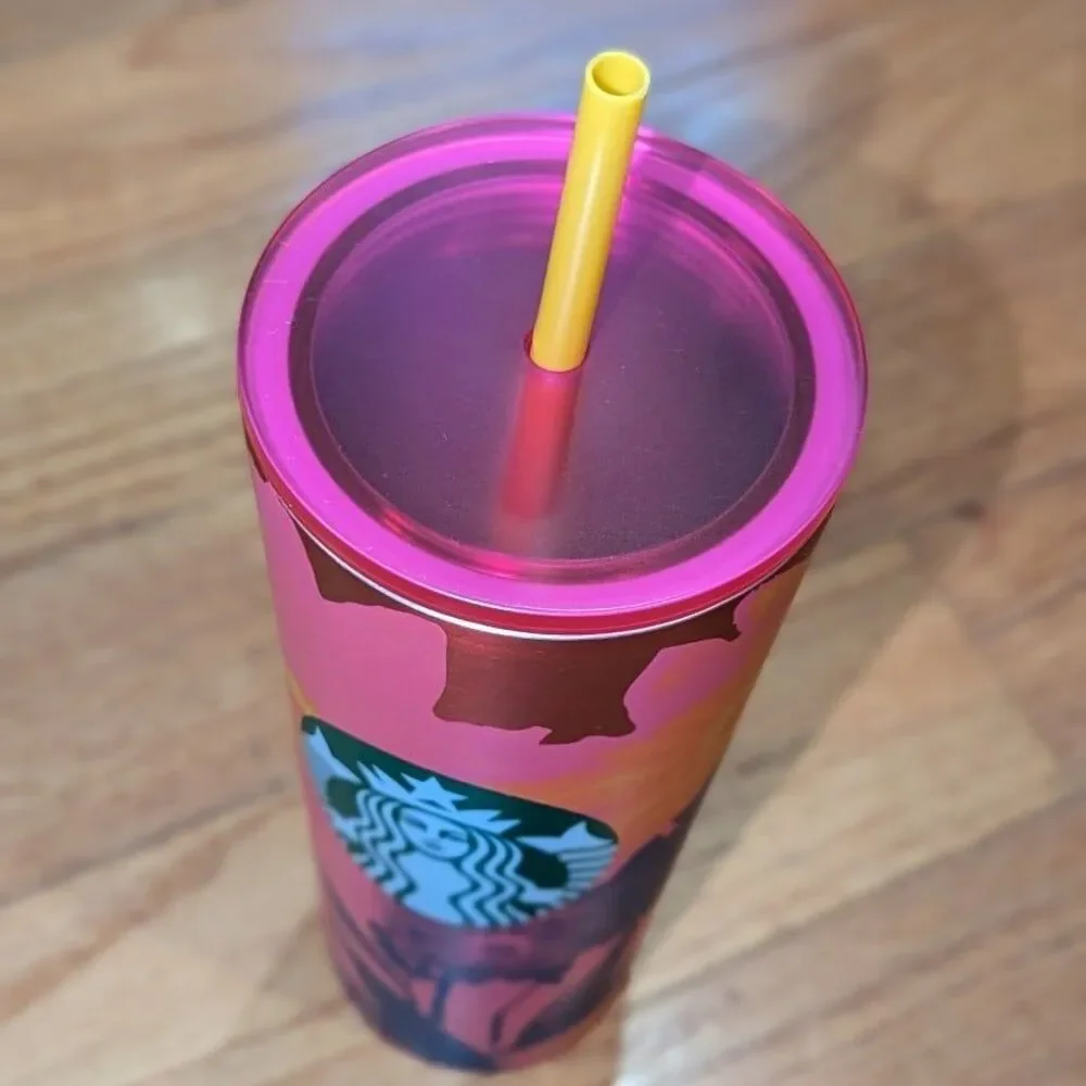 Starbucks‎ Pink Floral Venti 24 oz Tumbler 2022